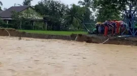 Banjir di Gunung Sarik, Kecamatan Kuranji, Kota Padang RRI/Dodik Setyo.