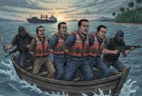 Ilustrasi AI : 4 ABK WNI Diculik Bajak Laut di Gabon