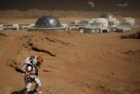 Ilustrasi persiapan roket Misi Mars 2026 : AI Image