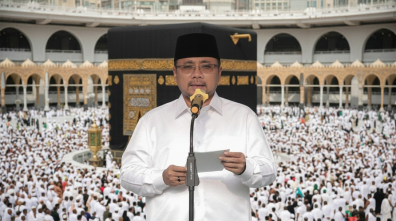 Ilustrasi dugaan korupsi kuota haji tahun 2024 yang menyeret mantan Menteri Agama, Yaqut Cholil Qoumas : AI