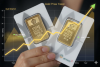 Ilustrasi : Pecah Rekor Terpanas 2026! Harga Emas Antam Tembus Rp2,91 Juta, Dipicu Harga Emas Dunia USD 5.000 : (Foto AI)