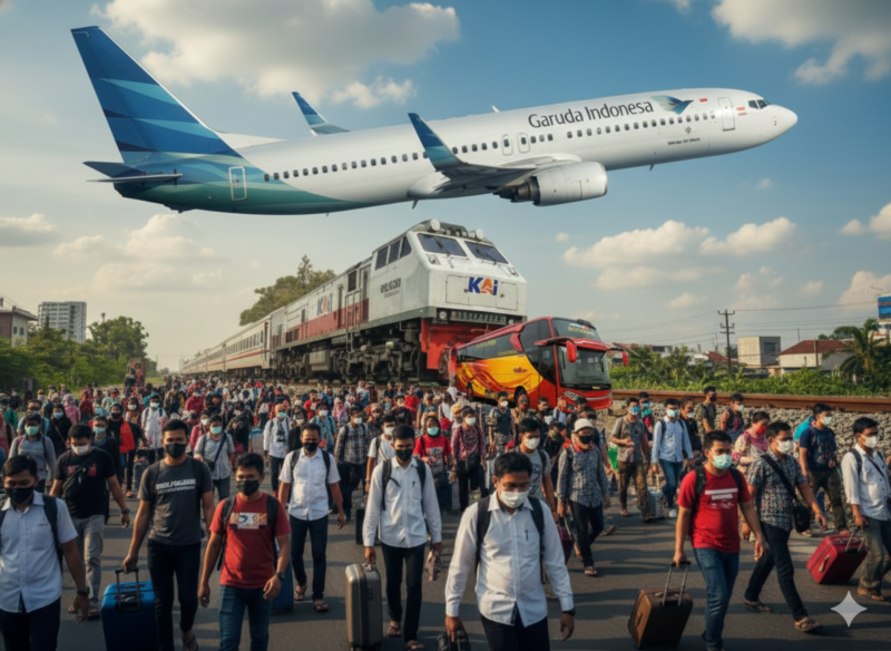 Ilustrasi Mudik 2026: Pemerintah Siapkan Diskon Tiket Pesawat dan Stimulus Fiskal untuk Genjot Ekonomi Nasional : AI