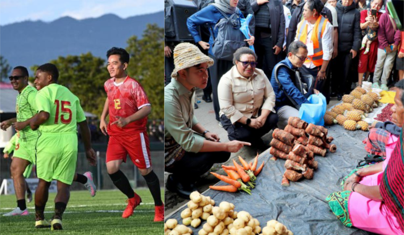 Kunker ke Wamena: Gibran Borong Dagangan Mama-mama Papua, Cetak 3 Gol