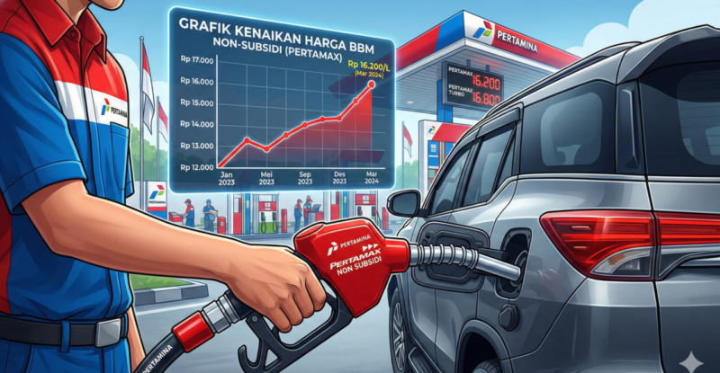 Ilustrasi BBM Non-Subsidi Resmi Naik per 1 Maret 2026, Beban Baru Awal Bulan? Cek Daftar Harga Terbarunya! ( Foto AI )