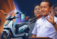 Ilustrasi Pemerintah Siapkan Konversi 120 Juta Motor Bensin ke Motor Listrik, Insentif Hingga Rp6 Juta (foto AI)