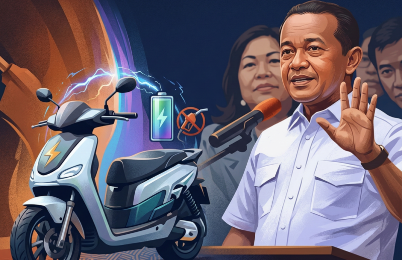 Ilustrasi Pemerintah Siapkan Konversi 120 Juta Motor Bensin ke Motor Listrik, Insentif Hingga Rp6 Juta (foto AI)
