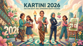 Ilustrasi Foto Kartini 2026: Hak atas Sehat Jiwa, Emansipasi Wanita Modern.(Foto AI)