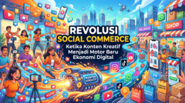 Ilustrasi Konten Kreatif Menjadi Motor Baru Ekonomi Digital Indonesia (Foto AI)