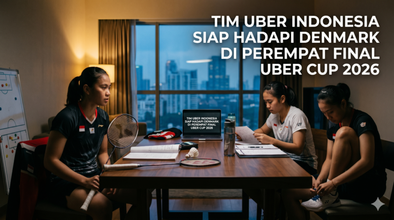 Ilustrasi TIM UBER INDONESIA SIAP HADAPI DENMARK DI PEREMPAT FINAL UBER CUP 2026(Foto AI)