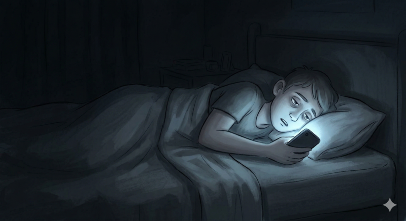 Ilustrasi Generasi Cemas: Mengapa Kita Sulit Berhenti Scrolling Meski Dompet Sedang Kering? (Foto AI)