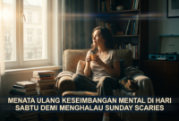 Ilustrasi Strategi Weekend Reset: Menata Ulang Keseimbangan Mental di Hari Sabtu demi Menghalau Sunday Scaries(Foto AI)