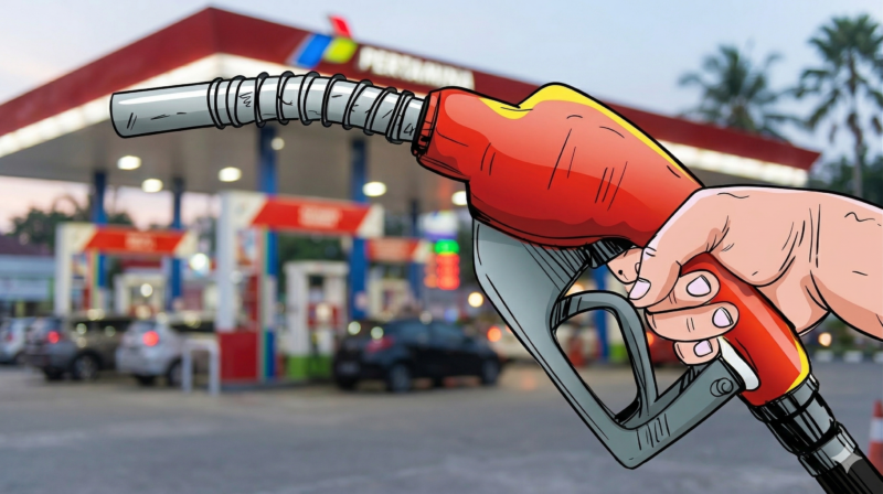 Ilustrasi BBM Tak Naik, Tapi Dompet Rakyat Tetap Tercekik: Ada Apa dengan Ekonomi Kita?(Foto AI)