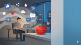 Ilustrasi Teknik Pomodoro: Alat Bantu Fokus, Bukan Solusi Ajaib di Era Digital (Foto AI)