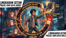 Ilustrasi Lingkaran Setan Pinjol dan Gaya Hidup: Menolak Tunduk pada Kemudahan Instan (Foto AI)
