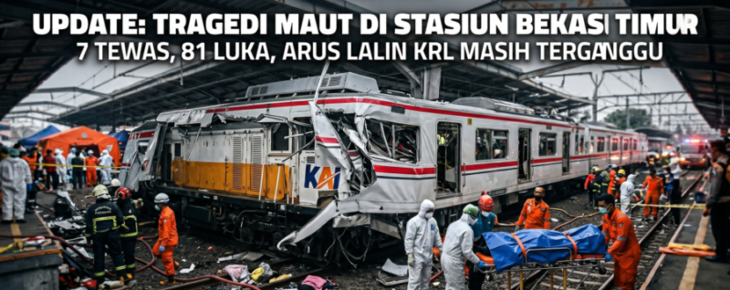 Ilustrasi Tragedi Maut di Stasiun Bekasi Timur: 7 Tewas, 81 Luka, Arus Lalin KRL Masih Terganggu (Ilustrasi AI)
