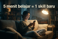 Gambar Ilustrasi Rahasia Cerdas Mengasah Keterampilan Melalui Metode Micro-Learning di Sela Waktu Istirahat Akhir Pekan(Foto AI)