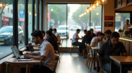 Foto para pekerja WFH di koffe shop. Source: Google (LinkeInd)