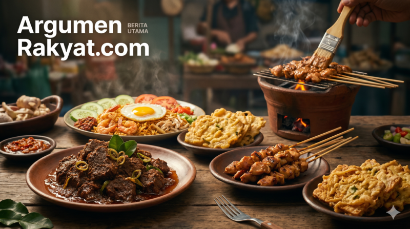 Ilustrasi Mengenal Ragam Kuliner Nusantara yang Mendunia: Dari Rendang Hingga Tempe(Foto AI)