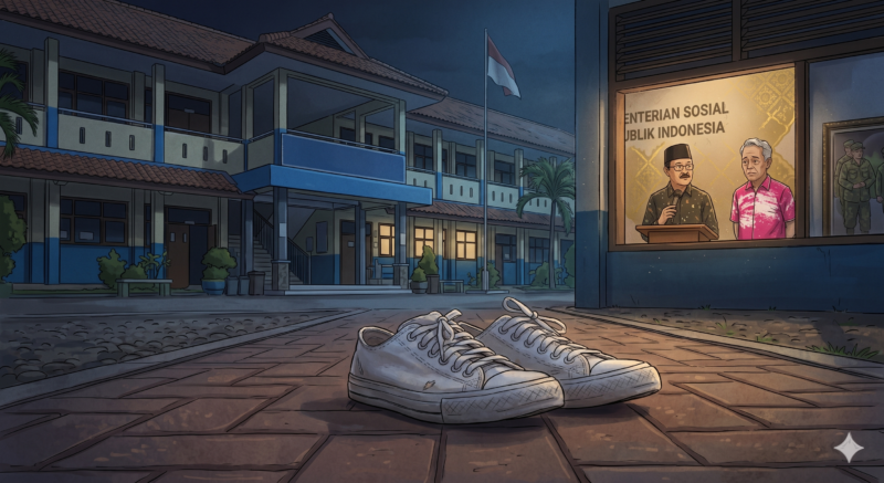 Ilustrasi Mensos Gus Ipul Datangi KPK, Klarifikasi Isu Mark-Up Sepatu Sekolah Rakyat Rp 700 Ribu (Foto AI)