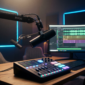 Pemanfaatan teknologi AI dan perangkat studio modern kini menjadi kunci efisiensi produksi bagi para kreator podcast independen.(Foto AI)