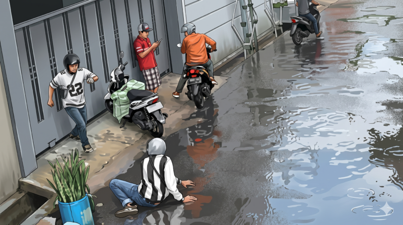 Ilustrasi Pembegalan Kurir JNE di Bandung (Foto AI)