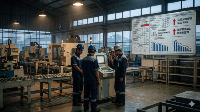 Ilustrasi PMI Manufaktur Indonesia (Foto AI)
