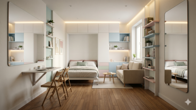 Ilustrasi Smart Space Optimization: Solusi Cerdas untuk Hunian Mungil di Perkotaan (Foto AI)
