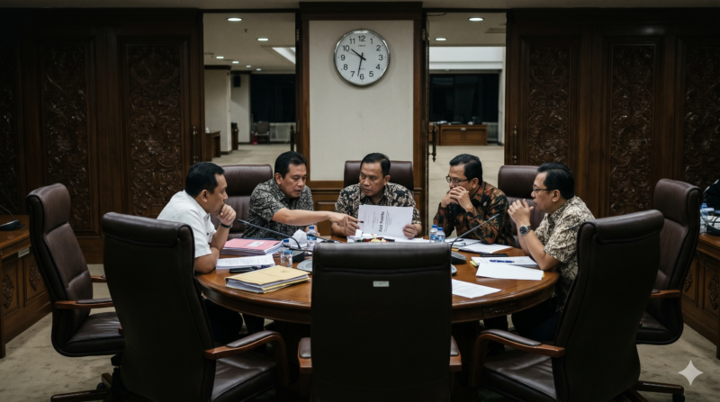 Ilustrasi Revisi UU Pemilu Masih Alami Stagnasi (Foto AI)