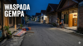 Ilustrasi Gempa M 4,0 Guncang Pangandaran (Foto AI)