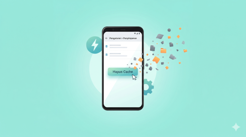 Ilustrasi Cara Hapus Cache Android agar Performa Makin Cepat(Foto AI)