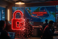 Ilustrasi BSSN Peringatkan Ransomware Tinbapore Incar Perbankan Nasional, Pemerintah Perketat Firewall Digital(Foto AI)
