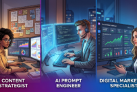 Ilustrasi 3 Profesi Digital Baru yang Paling Diburu Industri Kreatif Tahun Ini(Foto AI)
