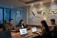 Ilustrasi BSSN Peringatkan Ransomware Tinbapore Incar Perbankan Nasional, Pemerintah Perketat Firewall Digital (Foto AI)