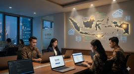 Ilustrasi BSSN Peringatkan Ransomware Tinbapore Incar Perbankan Nasional, Pemerintah Perketat Firewall Digital (Foto AI)
