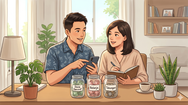 Ilustrasi Menyiapkan Dana Darurat bagi Pasangan Muda di Indonesia (Foto AI)