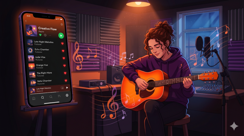 Ilustrasi Gairah Baru Musik Indie Lokal: Bagaimana Platform Streaming Mengubah Cara Kita Menikmati Karya (Foto AI)