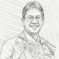 Ilustrasi: Pencil Sketch Art Purbaya Yudhi Sadewa Memegang Mata Uang Rupiah