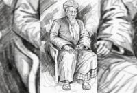 Lukisan Syekh Ibrahim Kumpulan ”Angguik Balinduang” dengan Gaya Pencil Sketch Art
