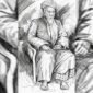 Lukisan Syekh Ibrahim Kumpulan ”Angguik Balinduang” dengan Gaya Pencil Sketch Art