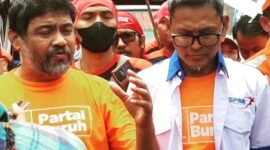 Foto: Said Iqbal dengan para pengikutnya (Dok. @saidiqbalorange)