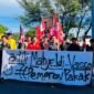 Foto: Massa Aksi di Kota Padang menuju Kantor Gubernur Sumbar, pada Kamis (25/6/2026)