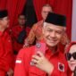 Ganjar Pranowo saat memperingati Upacara Peringatan Lahirnya Pancasila, di kawasan  Lapangan Masjid At-Taufiq, Jl. Lenteng Agung Raya, Jakarta Selatan