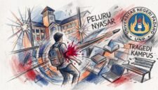 Ilustrasi: tragedi peluru nyasar di Universitas Negeri Padang (UNP)