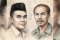 Dahlan Jambek dan Ismail Lengah, dengan gaya Colored Pencil Sketch Art