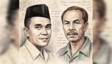 Dahlan Jambek dan Ismail Lengah, dengan gaya Colored Pencil Sketch Art
