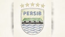 Logo Persib, dengan gaya Colored Pencil Sketch Art
