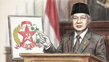 Soeharto, dengan gaya Colored Pencil Sketch Art