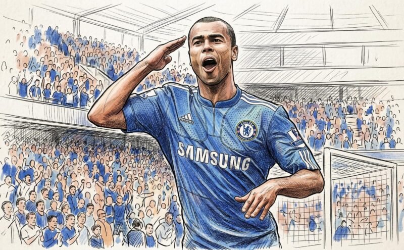 Ashley Cole, dengan gaya Colored Pencil Sketch Art