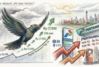 Ilustrasi: Rupiah menguat dan faktor- faktornya, dengan gaya Colored Pencil Sketch Art