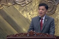 Foto: Politikus Gerindra, Habiburokhman saat Rapat Paripurna DPR RI ke-21 Masa Persidangan V Tahun Sidang 2025-2026 di DPR, Senayan, Jakarta, pada Selasa (9/6/2026). Sumber: YouTube/ TVR Parlemen